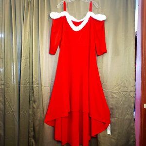 NWT Rosegal High-Low, Off-the-Shoulder Christmas Dress